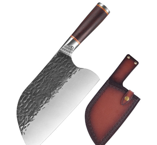 Geschmiedetes Edelstahl-Hackmesser mit Hammerschlag