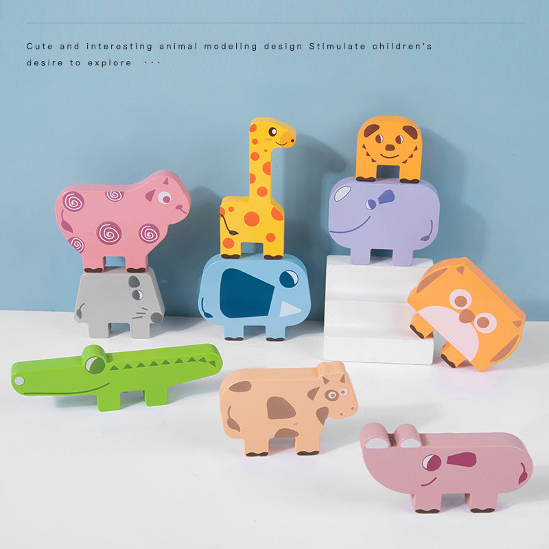 Tier-Jenga Holzbausteine für Kinder | LuxeStyle
