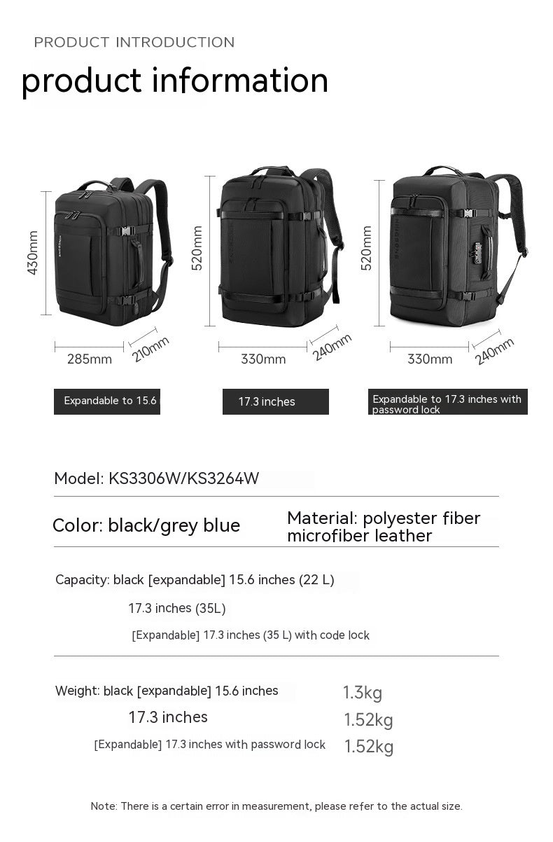 Business Notebook Rucksack – Multi-Layer, gross