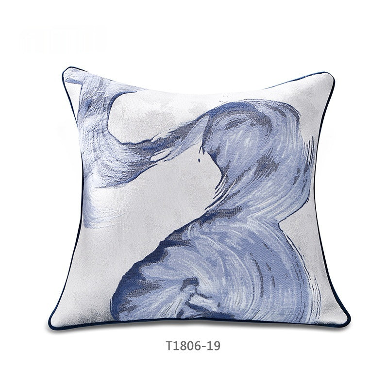 Kissenhülle «Blaue Tuschemalerei» – Bild 8 | LuxeStyle