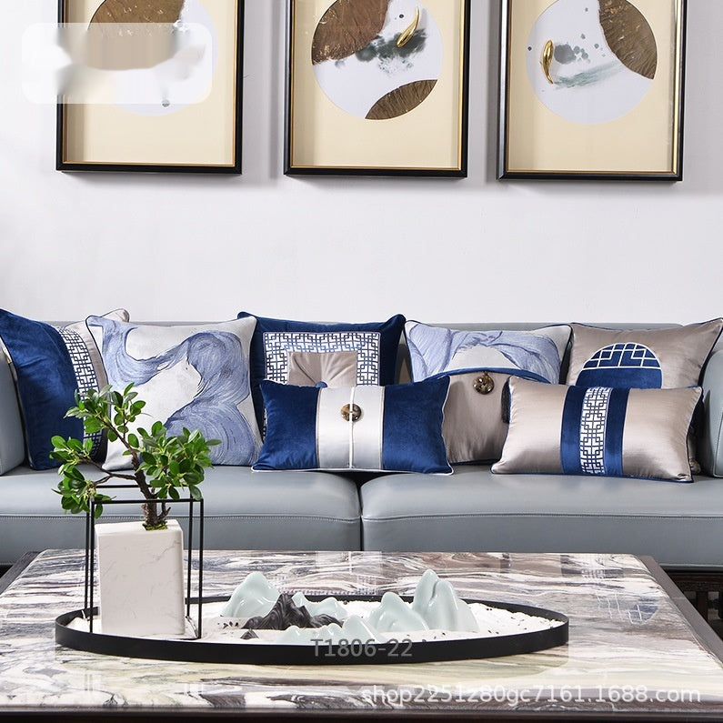 Kissenhülle «Blaue Tuschemalerei» – Bild 10 | LuxeStyle