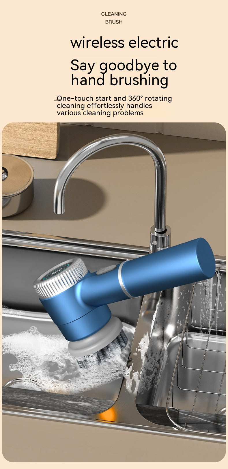 Kabellose elektrische Spülbürste – Bild 7 | LuxeStyle