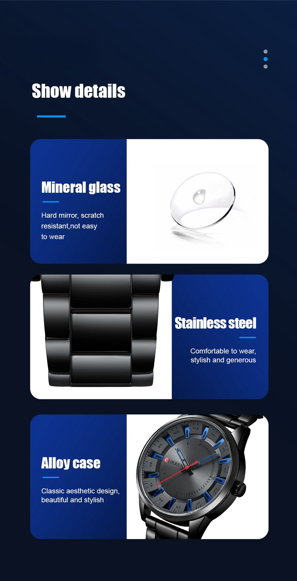 Herren Business-Uhr Quarz mit Stahlarmband – Bild 7 | LuxeStyle