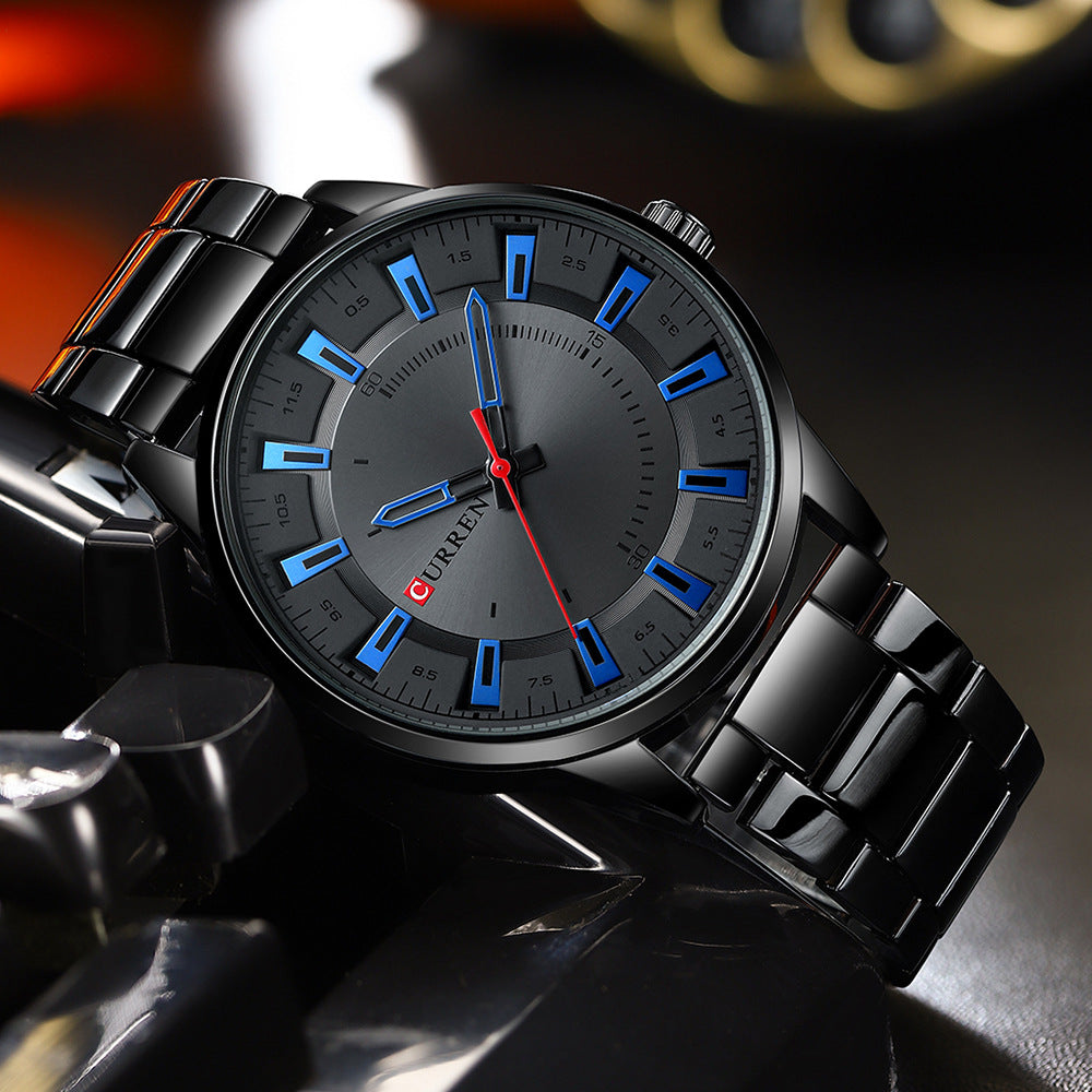 Herren Business-Uhr Quarz mit Stahlarmband – Bild 4 | LuxeStyle