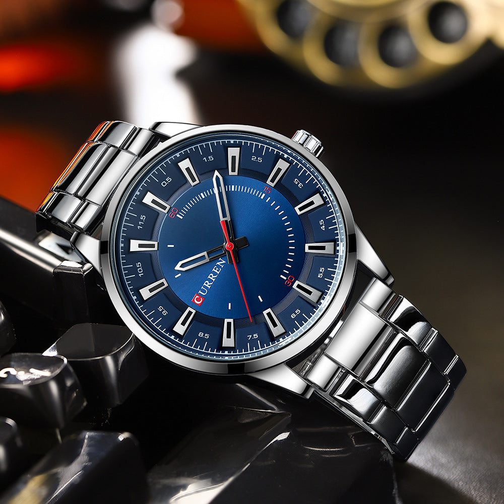 Herren Business-Uhr Quarz mit Stahlarmband – Bild 8 | LuxeStyle