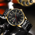 Herren Business-Uhr Quarz mit Stahlarmband – Bild 3 | LuxeStyle