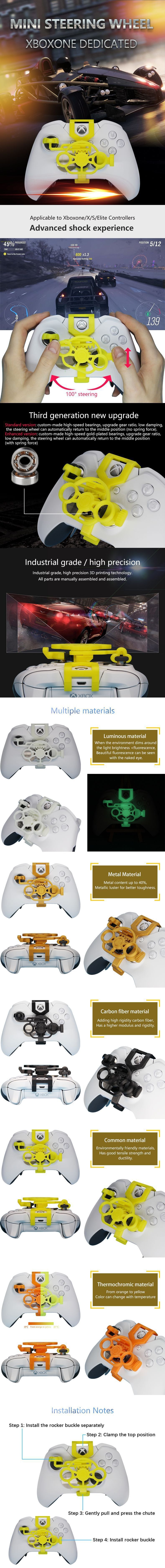 Lenkrad-Simulator für Xbox One Controller – Ansicht 6