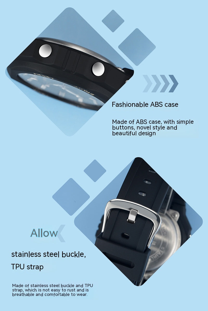 Multifunktionale Sport-Armbanduhr mit Doppeldisplay und wasserdicht