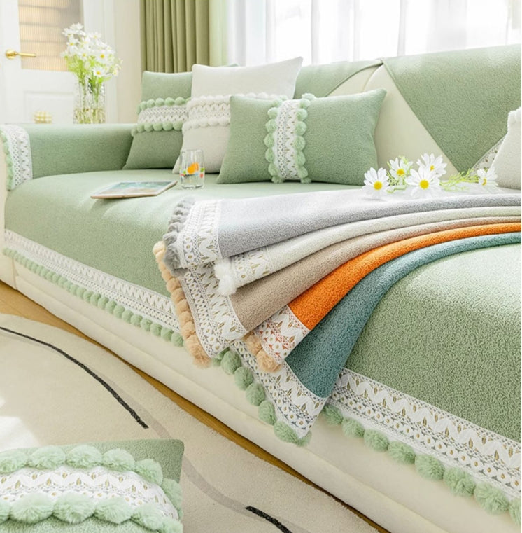 Chenille Sofa-Kissenbezug für alle Jahreszeiten – Bild 4 | LuxeStyle