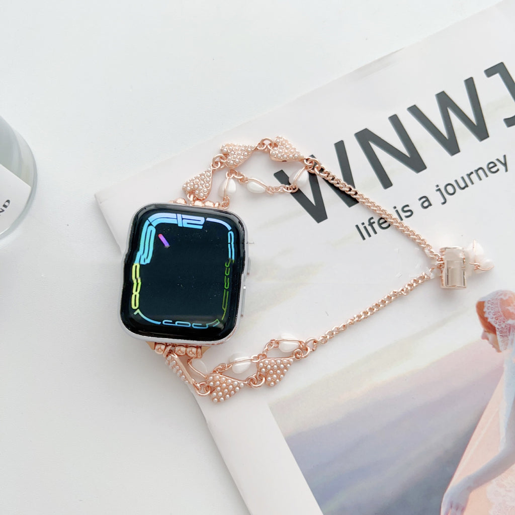Love Bracelet Uhrenarmband mit Perlenkette – Ansicht 2