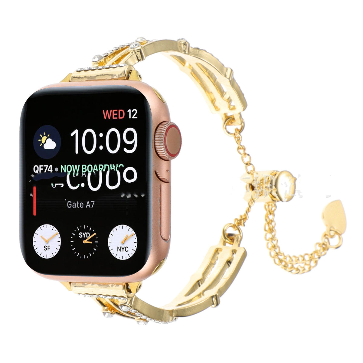 Metall‑Uhrband X‑Form mit Strass für Apple Watch – Bild 9 | LuxeStyle