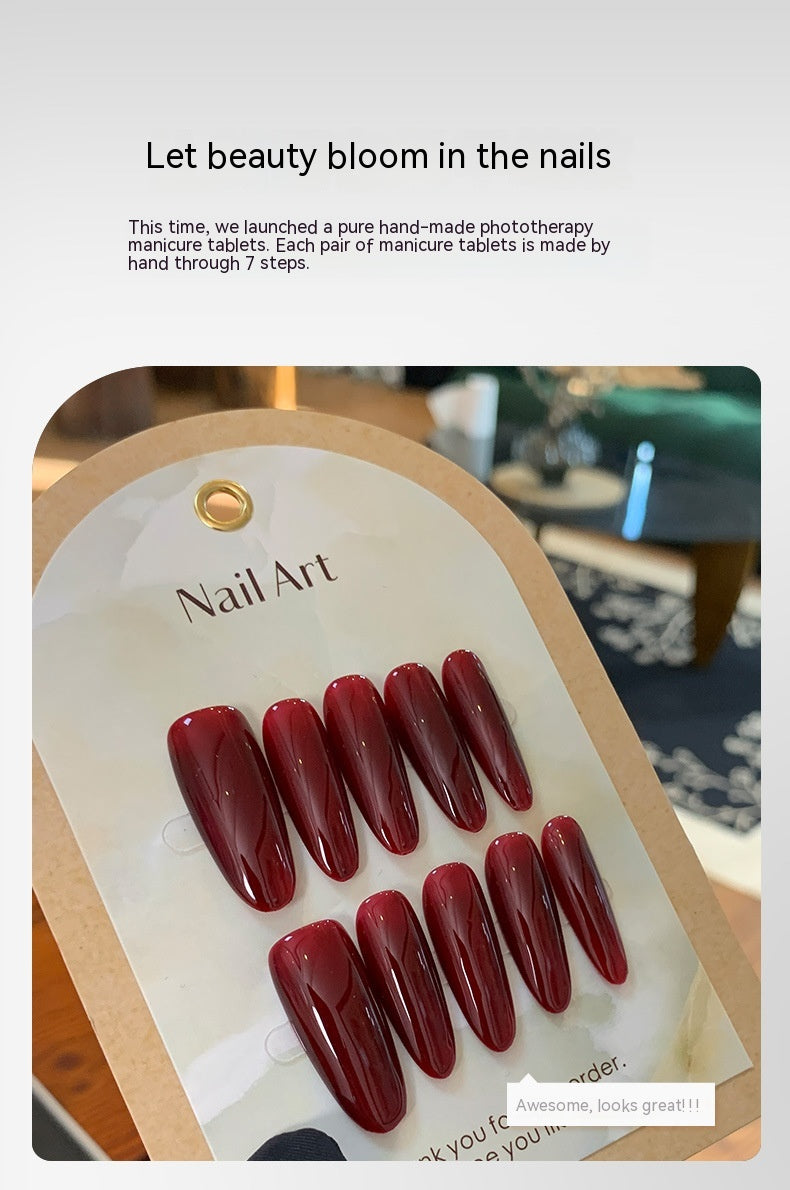 Weinrote Press-on-Nägel – Bild 7 | LuxeStyle