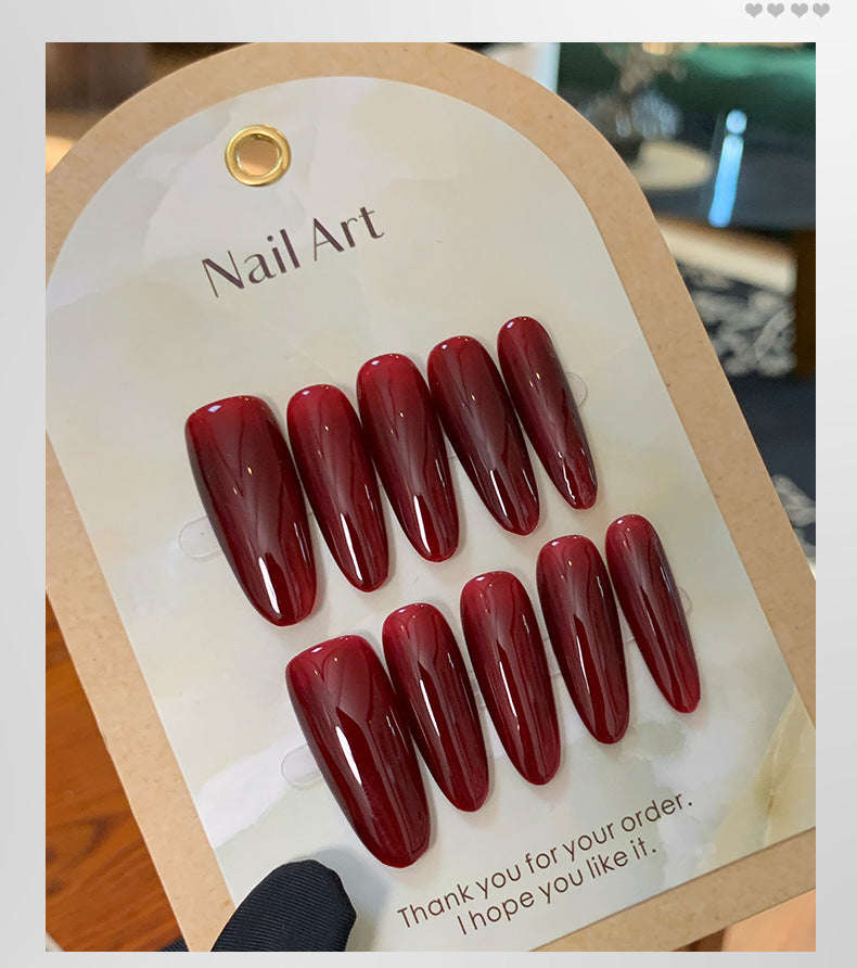 Weinrote Press-on-Nägel – Bild 2 | LuxeStyle