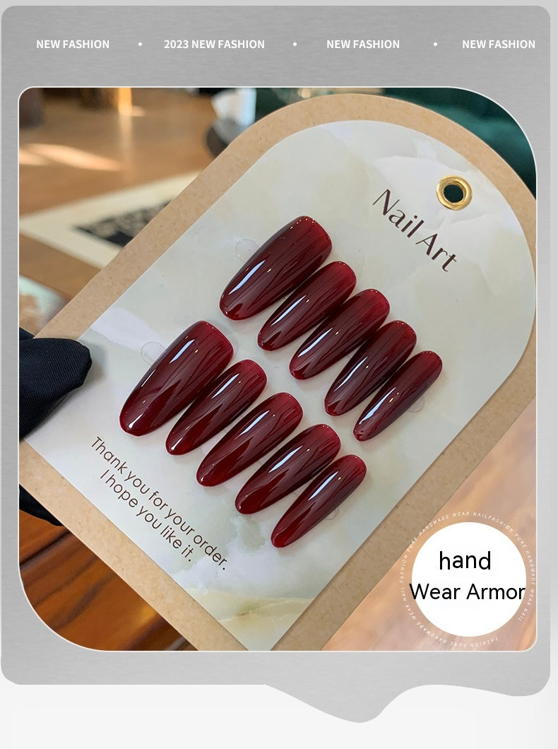 Weinrote Press-on-Nägel – Bild 6 | LuxeStyle