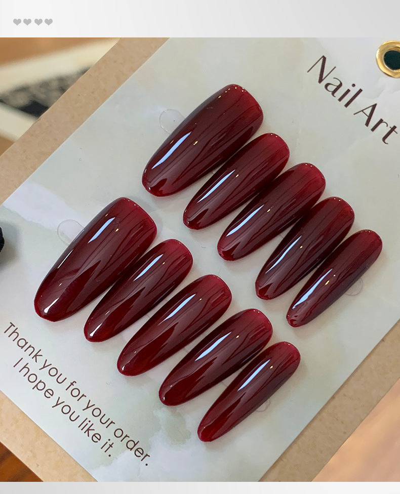 Weinrote Press-on-Nägel – Bild 4 | LuxeStyle