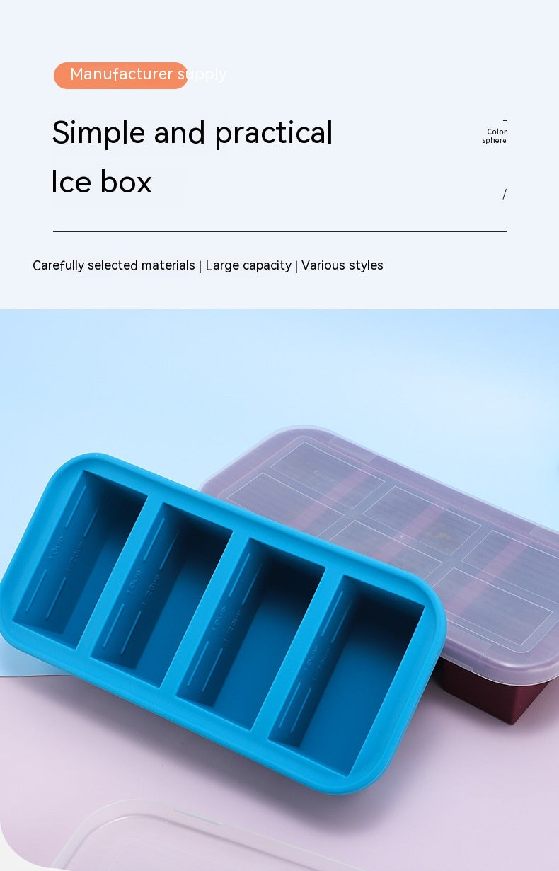 Silikon-Eiswürfelbox mit Deckel