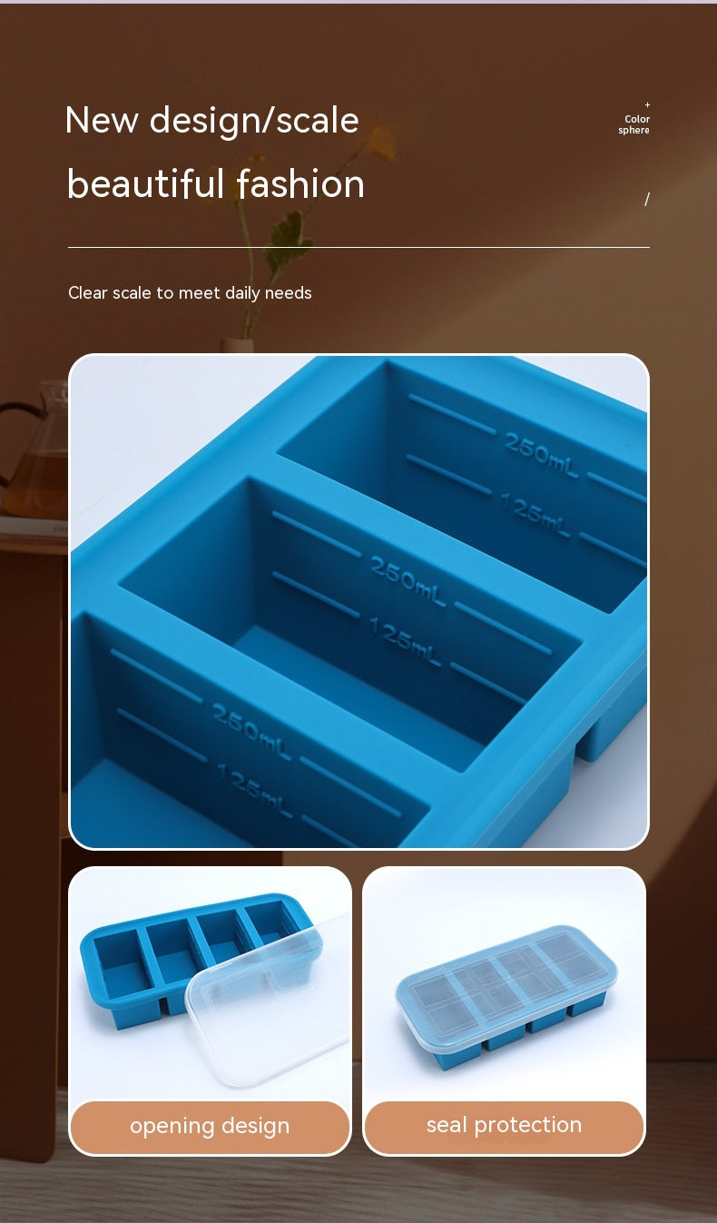 Silikon-Eiswürfelbox mit Deckel