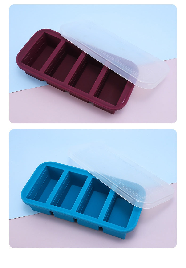Silikon-Eiswürfelbox mit Deckel
