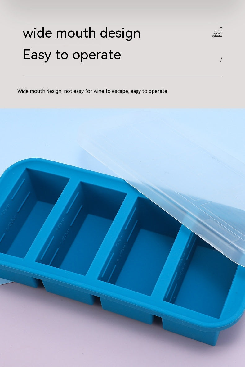 Silikon-Eiswürfelbox mit Deckel