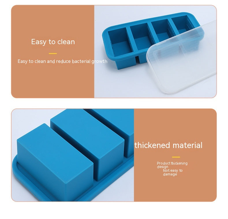 Silikon-Eiswürfelbox mit Deckel