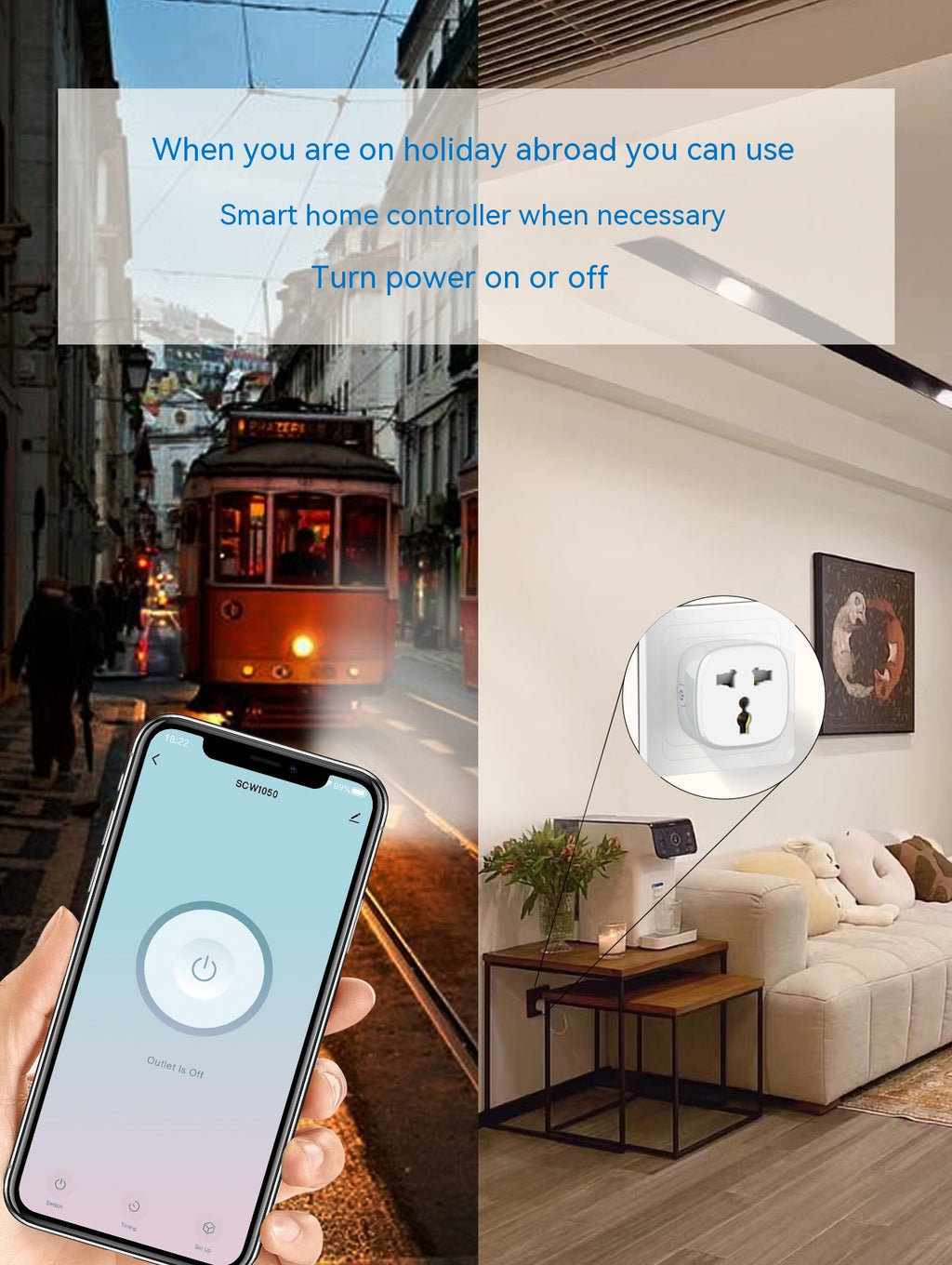 Smart Home Steckdose mit Timer & Überspannungsschutz