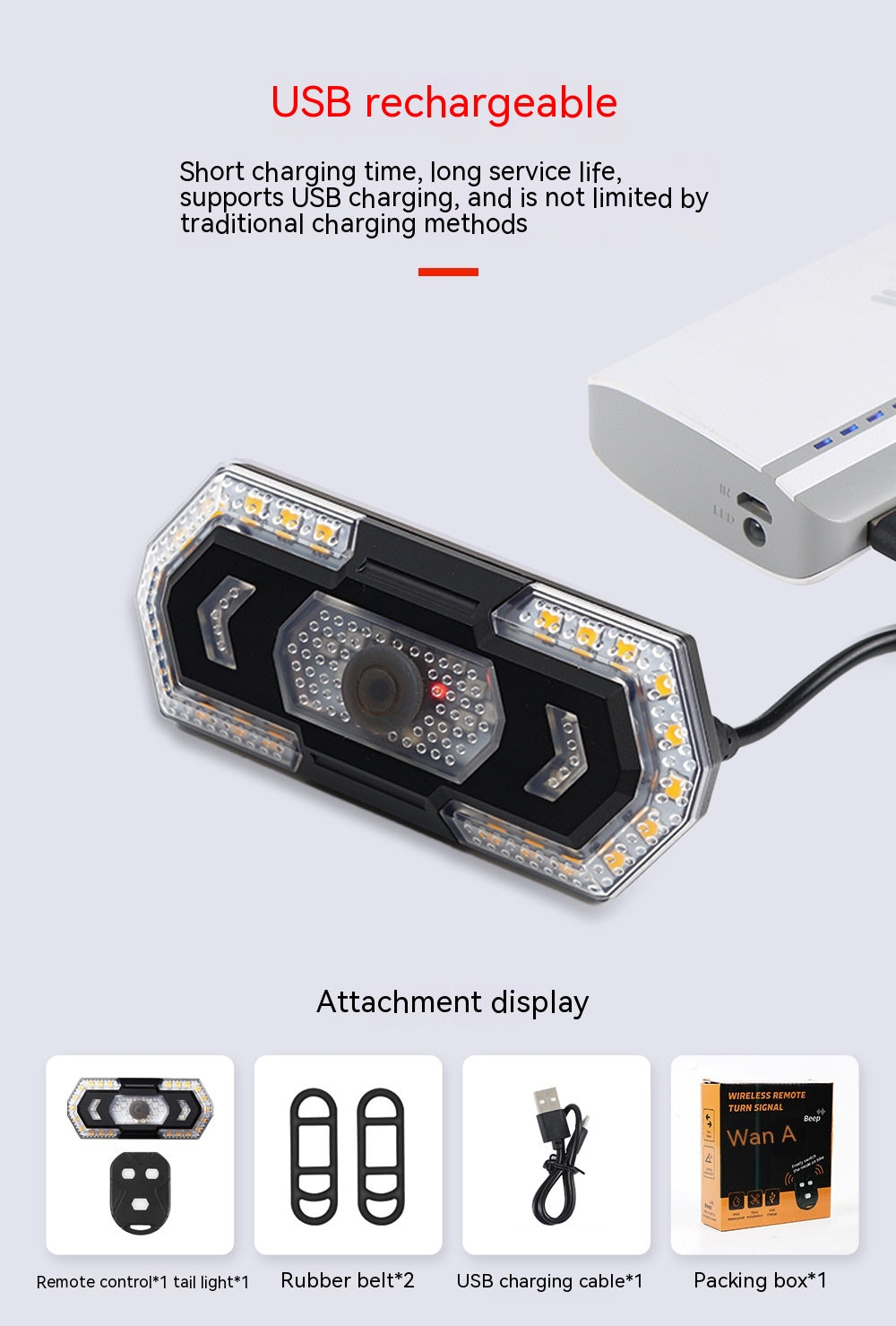 USB-Fernbedienung Velo-Rücklicht