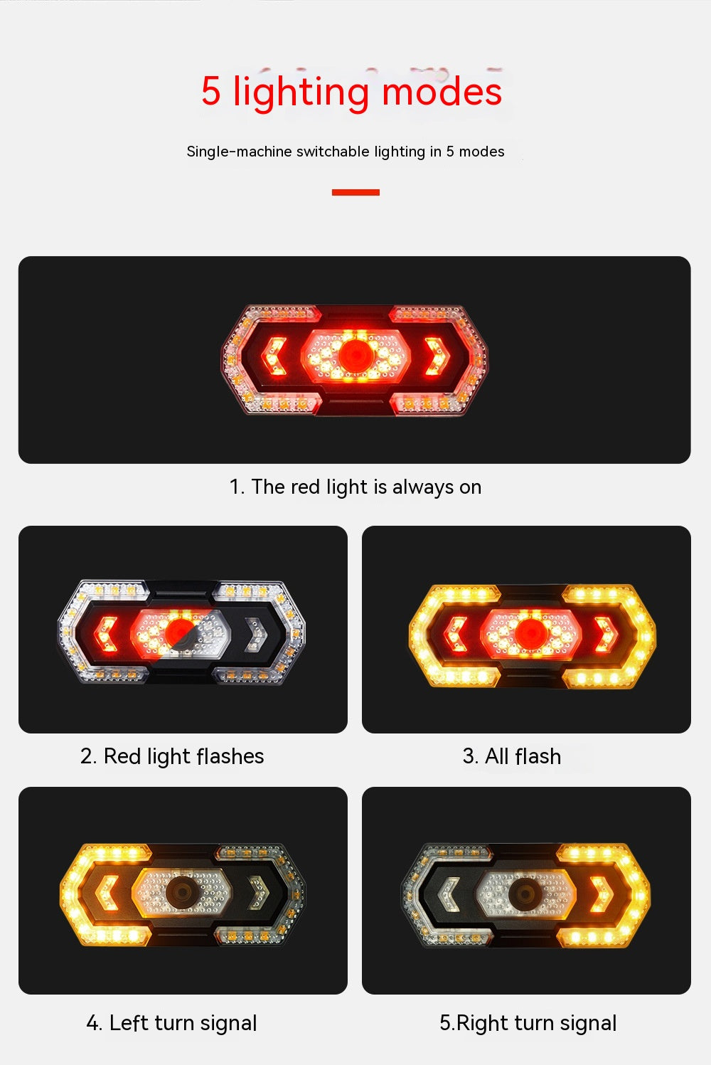 USB-Fernbedienung Velo-Rücklicht