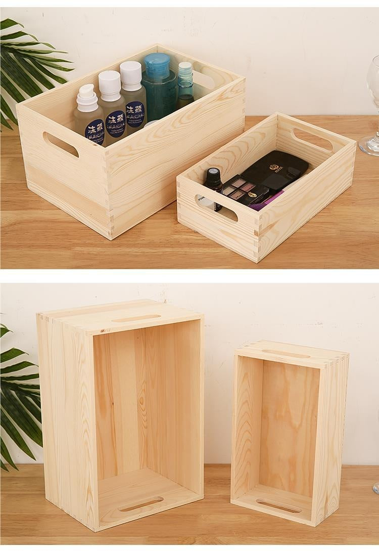 Holz-Aufbewahrungsbox im Retro-Stil