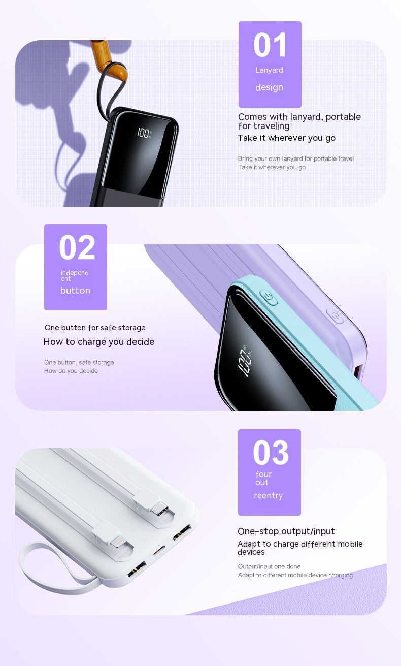 Powerbank 20000mAh, ultraschlank, Fast Charge