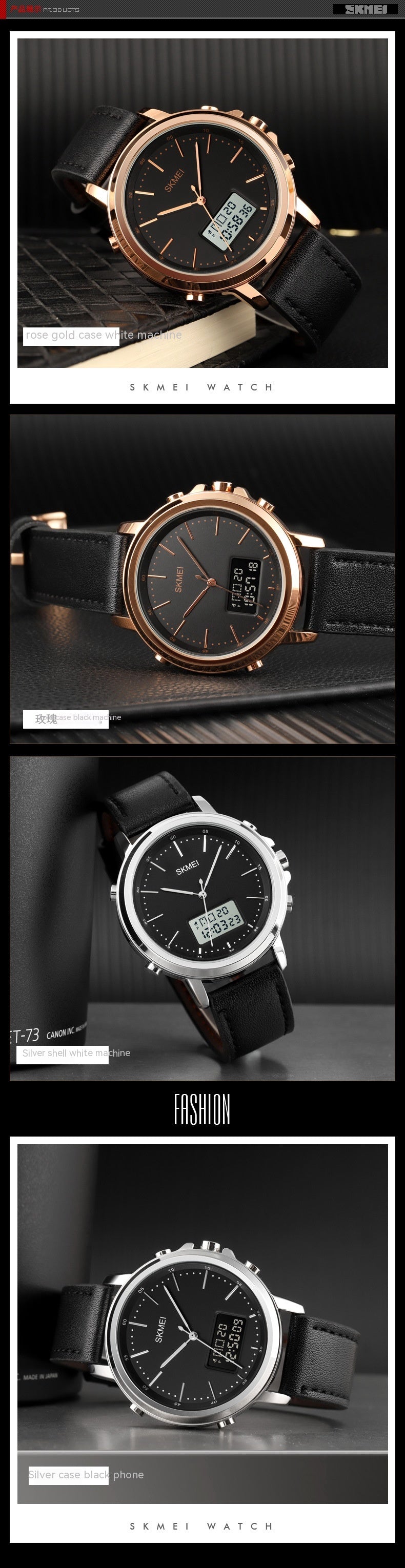 Elektronische Armbanduhr mit Dornschliesse – Bild 9 | LuxeStyle