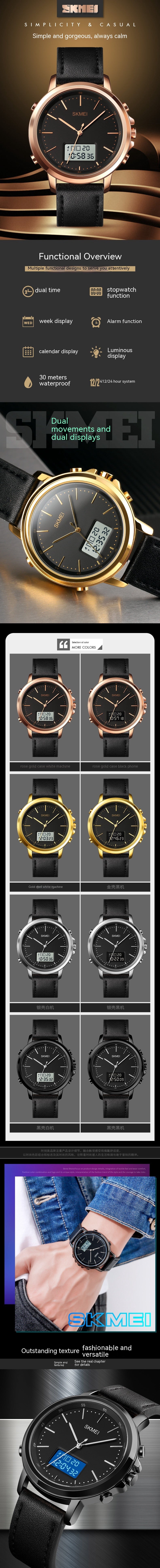 Elektronische Armbanduhr mit Dornschliesse – Bild 12 | LuxeStyle