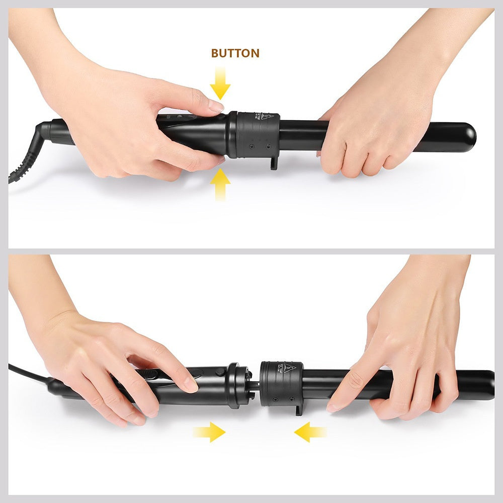 6-in-1 Lockenstab & Glätteisen mit LED-Anzeige