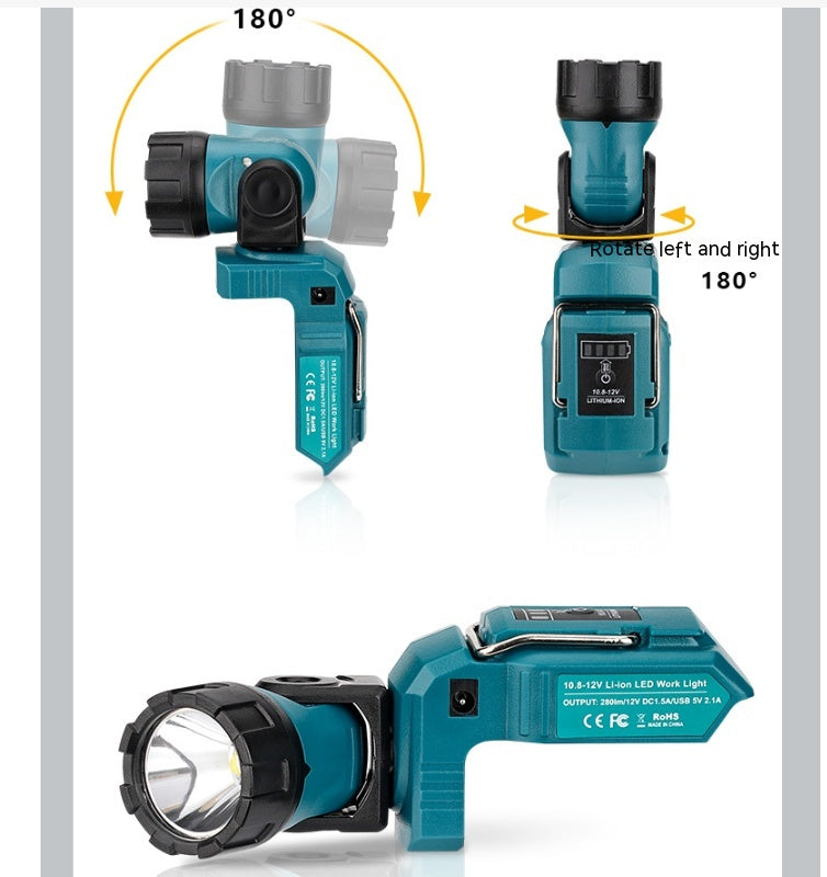 LED-Drehlampe, wiederaufladbar