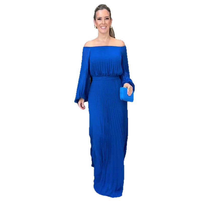 Damen-Langarmkleid mit Taille – Bild 5 | LuxeStyle