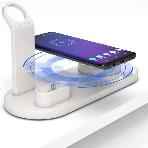 Ladestation mit 3-in-1-Anschluss und Wireless Charging