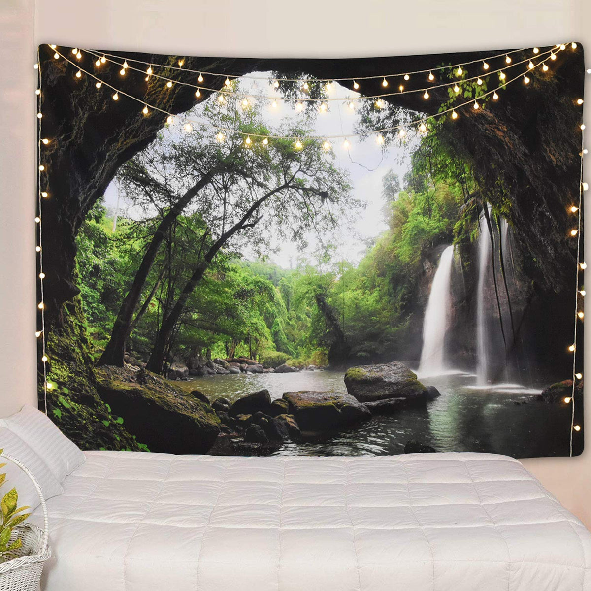 Wandteppich mit Wasserfall-Motiv – Bild 2 | LuxeStyle
