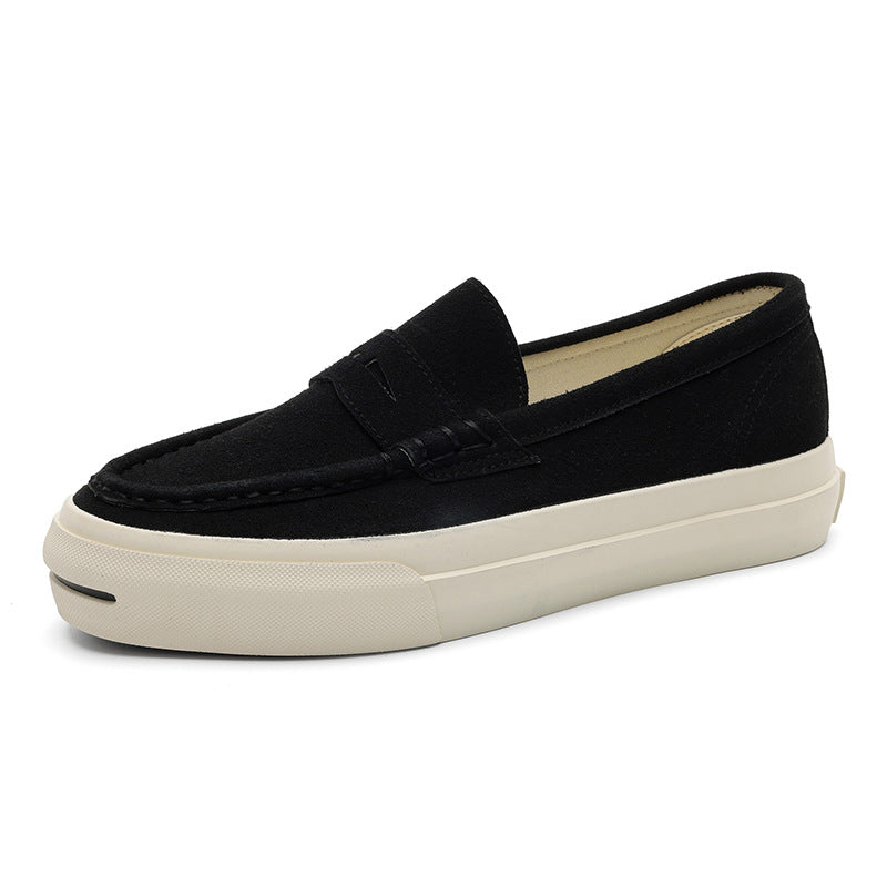 Atmungsaktive Wildleder Loafer mit Quasten