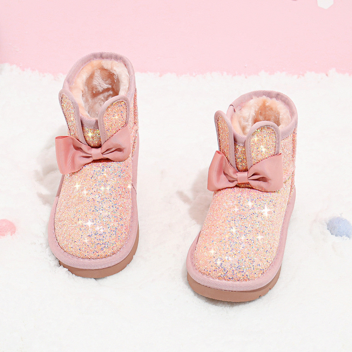 Glitzer-Winterstiefel für Kinder | LuxeStyle