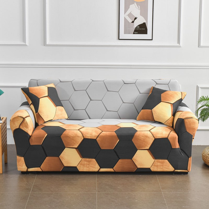 Sofaabdeckung mit Pflanzenmuster – Stretch – Bild 3 | LuxeStyle