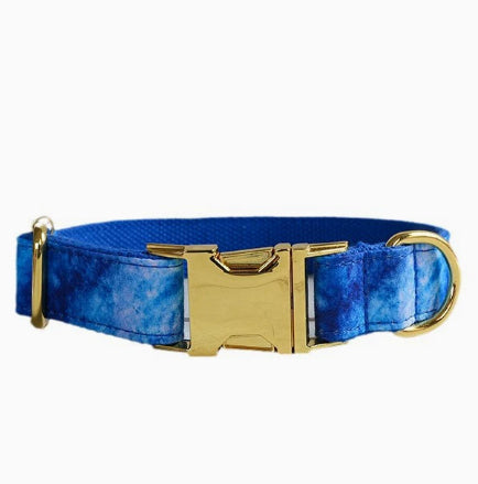 Hundehalsband-Set Blauer Achat