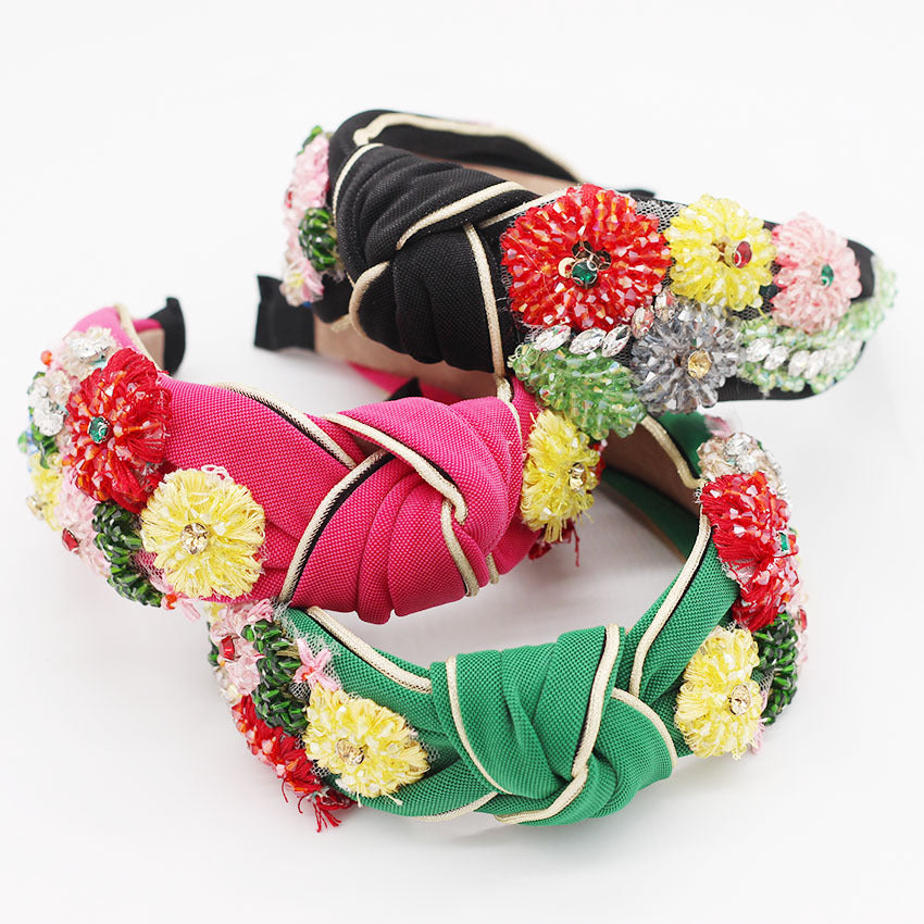 Haarband mit geometrischem Blumenmuster