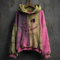 Hoodie mit Patchwork-Print für Damen