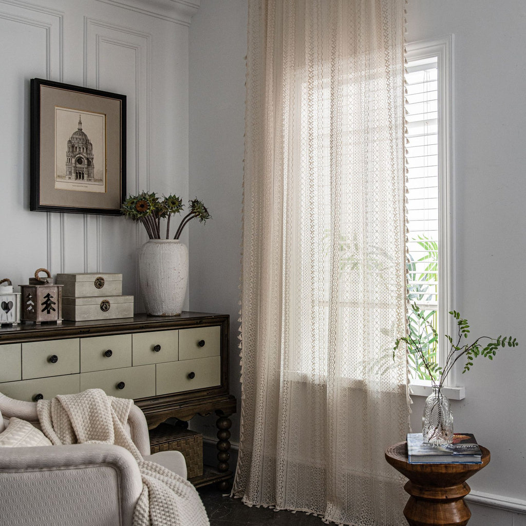 Transparenter Häkelvorhang Landhausstil – Bild 1 | LuxeStyle