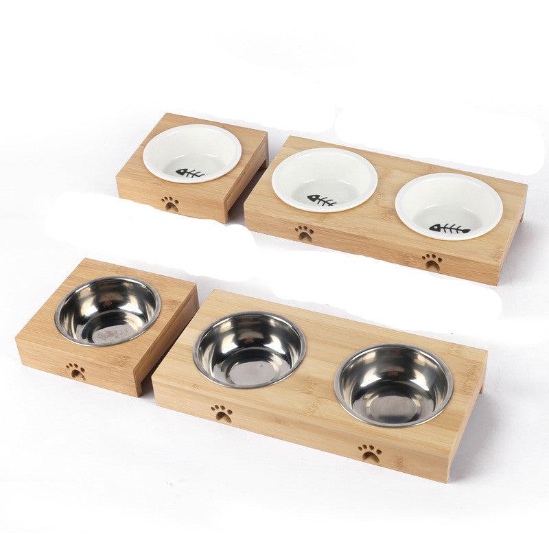 Katzen- und Hundebowle aus Bambus und Keramik – Bild 3 | LuxeStyle