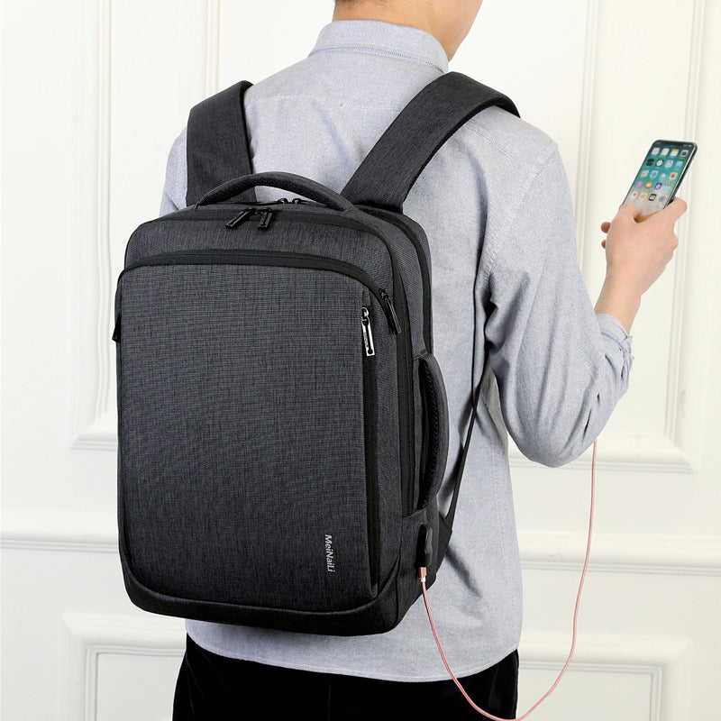 15-Zoll-Computer-Rucksack mit USB – Bild 2 | LuxeStyle