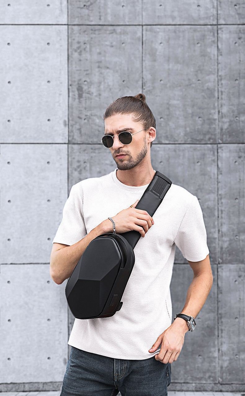 Stylische Polyeder Umhängetasche für Herren – Bild 7 | LuxeStyle
