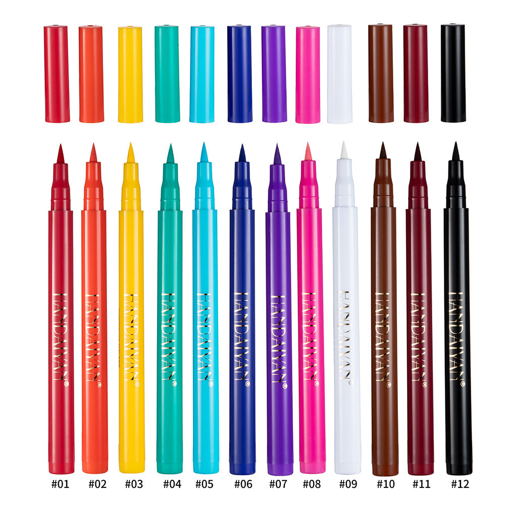 12er-Set matter Flüssig-Eyeliner, schnelltrocknend – Bild 4 | LuxeStyle