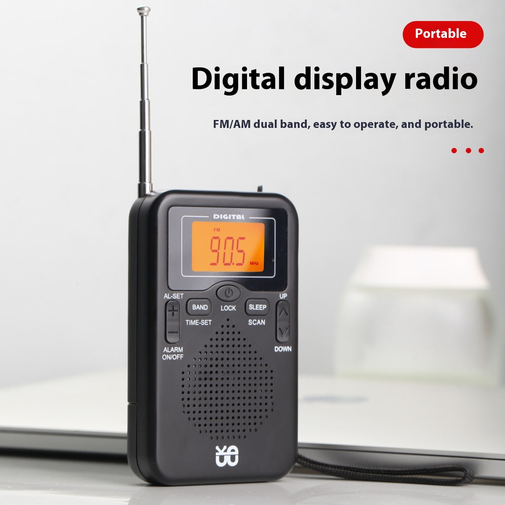 Taschenradio mit Uhr und Stereo-Sound