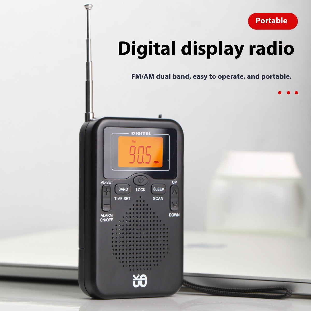 Taschenradio mit Uhr und Stereo-Sound