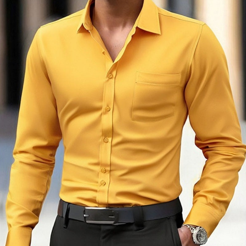 Business Hemd Langarm Stretch Übergrössen – Bild 4 | LuxeStyle